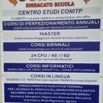 Il CONITP comunica che sono aperte le iscrizioni per i seguenti corsi